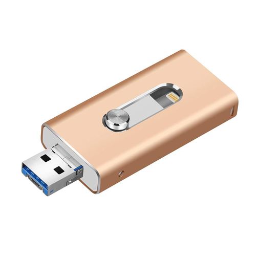 Clé USB 3.0 PHICOOL iPhone 64 Go Flash Drive avec Connecteur Extension de  Stockage Mémoire Stick pour iOS OTG Andriod Appareils et M - Clé USB -  Achat & prix
