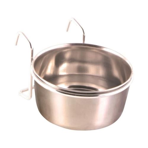 Comparer les prix de TRIXIE Ecuelle inox avec support - 300ml - O9cm - Pour perroquet et perruche