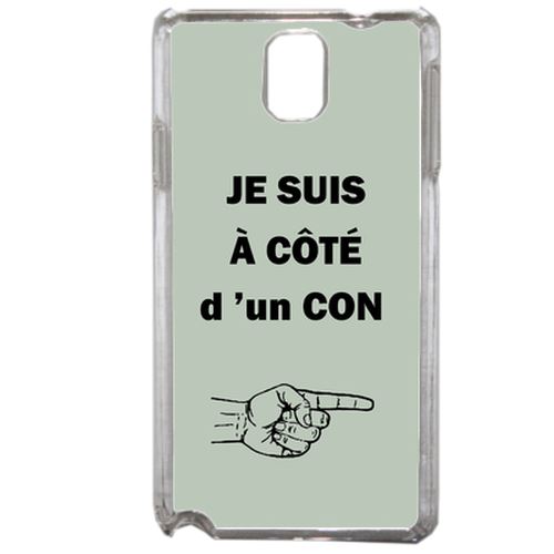Coque Con Sur Fond Vert Pastel Compatible Samsung Galaxy Note3 Transparent