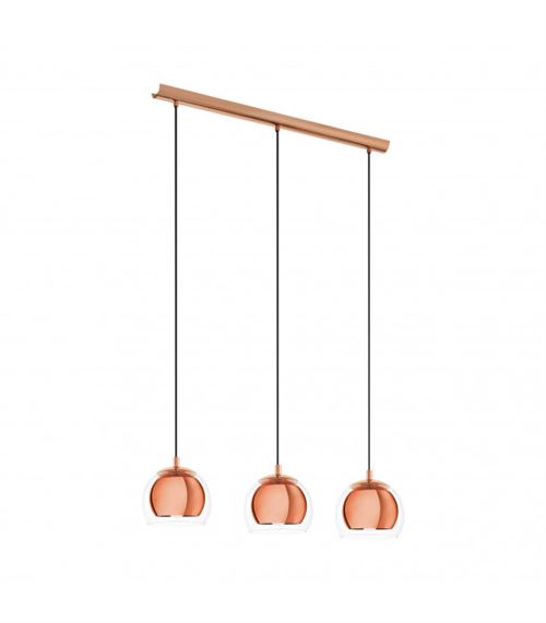 Suspension en verre rocamar l78 cm - cuivre