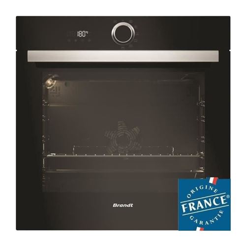 Brandt BXP5560B - Four - intégrable - niche - largeur : 56 cm - profondeur : 55 cm - hauteur : 58.5 cm - avec système auto-nettoyant - classe A+ - noir