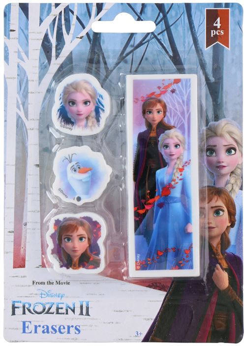 Disney Frozen gomme multicolore 4 pièces