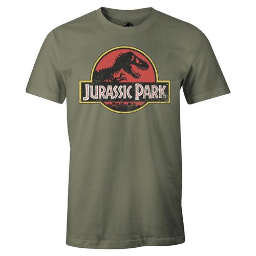 T-shirt Jurassic Park - JP Vintage Logo - XXL - Kaki