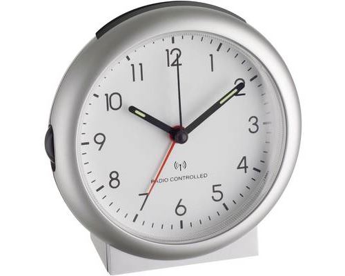 Réveil radiopiloté(e) TFA Dostmann 98.1036 argent