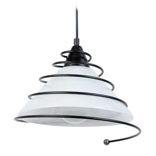 Spiralito suspension verre centrifugée - 28x28x80 cm - noir tosel 10991