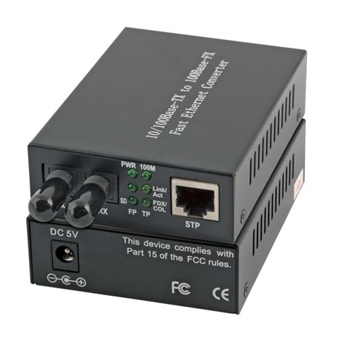 Efb elektronik el022v2 100mbit s 1310nm multimode noir convertisseur de support réseau