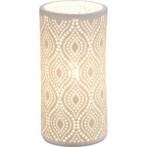 Lampe a poser en porcelaine 20x10x10 cm blanc mat globo lighting 15917t