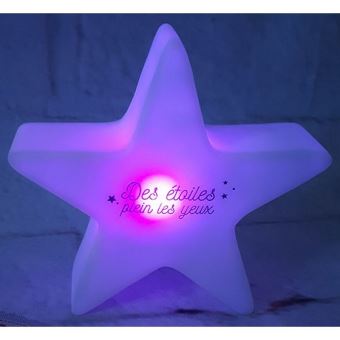 1 veilleuse etoile 9.5 x 8.5 cm enfant lampe decoration chambre bebe