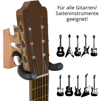 Classic Cantabile Support Mural Guitare en bois, Accessoire pour