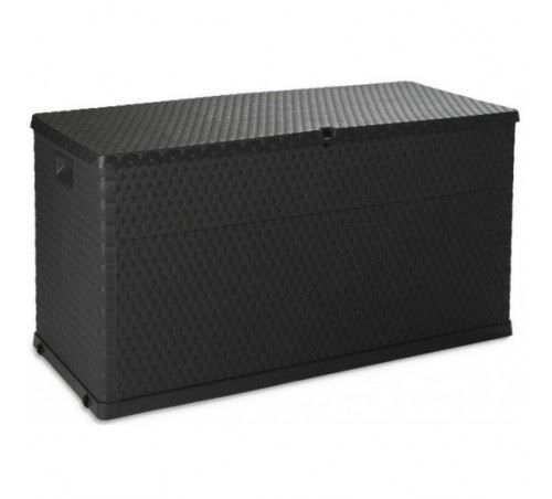 Coffre mulitbox 420 litres effet rattan coloris gris