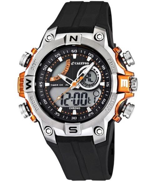 Calypso Montre Homme K5586/4 Orange, Noir