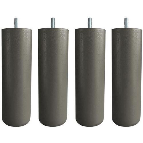 Jeu De Pieds Cylindriques O 7 Cm H 17 Cm Taupe - Lot De 4