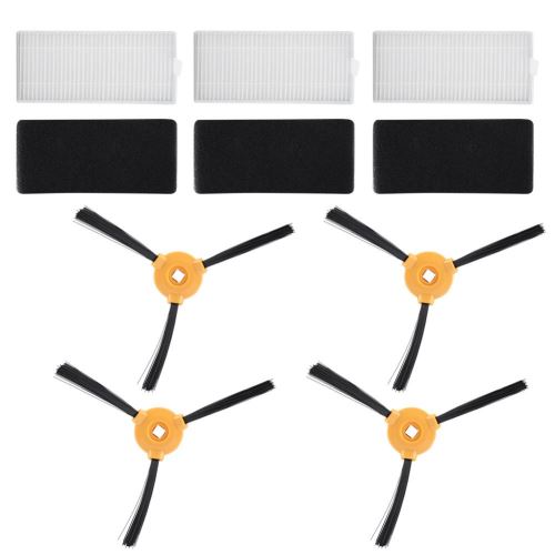 Balayer Accessoires Kit de Fliters haute efficacité pour brosse latérale 10pcs pour remplacement Ecovacs Deebot N79