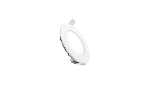 HOMEMANIA Spot Encastrable LED - de Plafond, Murale - Blanc en Métal, Acrylique, 120 x 120 x 22 cm, 1 x LED, 6 W, 600LM, 6500K
