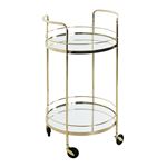 Desserte Design 2 Niveaux "Palace" 80cm Or