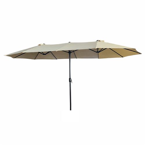  Akord Parasol de jardin d&eacute;port&eacute; - Beige
