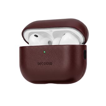 Coque pour AirPods Pro 3 Compatible MagSafe avec Découpe pour Indicateur LED Decoded Bordeaux - 1