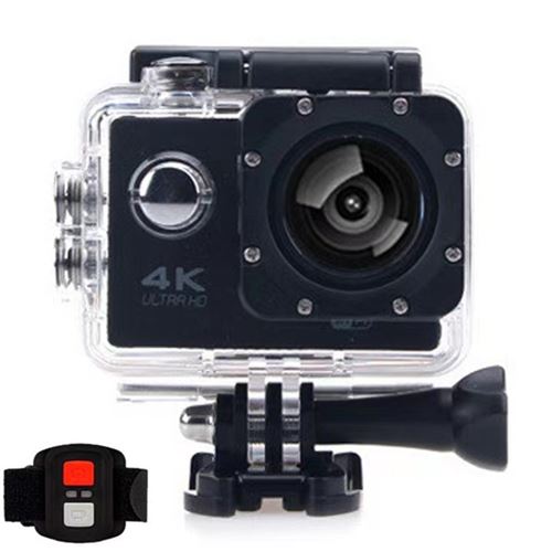 Caméra Sport D800S HD 4K 30m Etanche Wifi Avec télécommande Noir