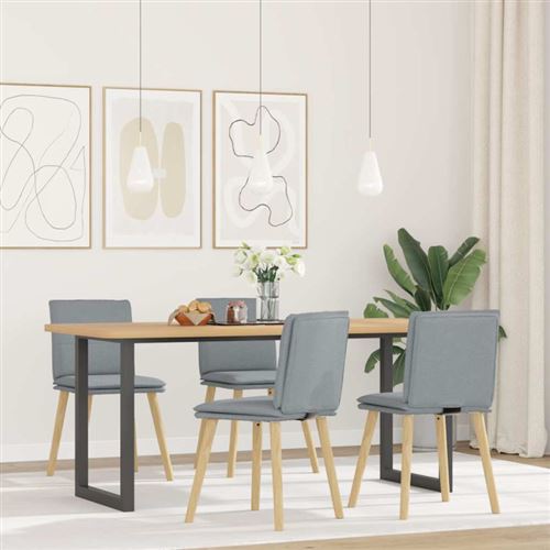 vidaXL - Chaises d'intérieur - Gris - H. 86 cm - Lot de 4 - Image 3