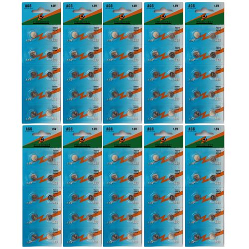 Lot de 100 Piles bouton plates type AG6 1,5V compatibles 371A LR920 LR921 TR920 SR69 CX69 GP71 S21 - Visiodirect -