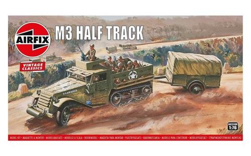 M3 Half Track & 1 Ton Trailer, Vintage Classics- 1:76e - Airfix