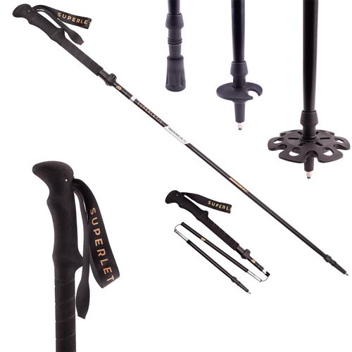 Bâtons de trekking - KLARFIT - Irun TX Essential - En aluminium - Ultraléger - Bâtons pliants