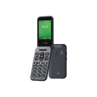 DORO Leva E20 - 4G téléphone de service - RAM 64 Mo / Mémoire interne 128 Mo - microSD slot - écran LCD (TFT) - 320 x 240 pixels (60 Hz) - rear camera 0,3 MP - graphite