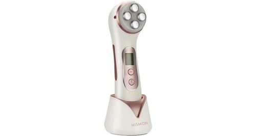 Mismon appareil anti rides visage, 5 modes ultrasonique led lumière appareil beaute visage,or rose