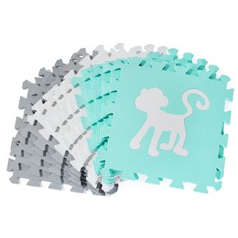 Moby-System Tapis de Puzzle en Mousse EVA pour Bébé 150 x 150 x 1 cm -  Grand Tapis de Jeu avec Rebord sans Odeur & Polluants - Vert - Tapis  d'éveil - à la Fnac