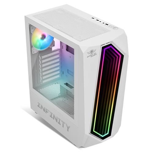 Boitier PC Gamer RGB Vide, Façade et Paroi en Verre Trempé, Pour  ATX/mATX/ITX