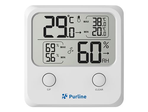 Station m&eacute;t&eacute;o sans fil avec affichage de la PURLINE Blanc