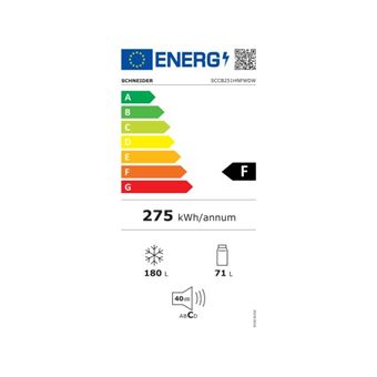 SCHNEIDER Réfrigérateur congélateur bas SCCB251HNFWDW
