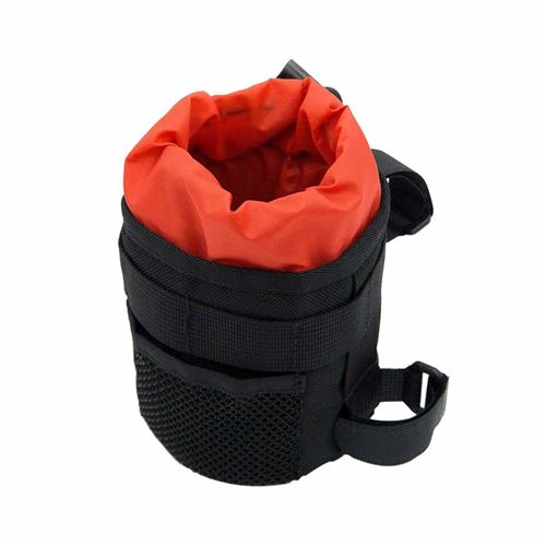 Porte bidon emfiss noir-rouge pour vae fixation cote potence et cintre