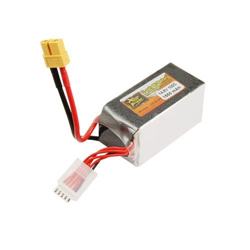 Batterie Li-Polymer 1.55A pour Drone FPV 4S 100C avec XT60 Plug 14.8V Noir
