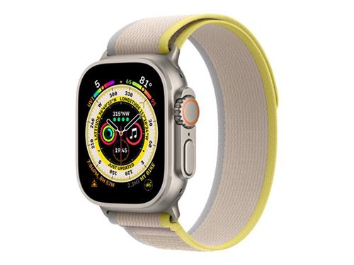 Acheter Apple Watch Ultra - 49 mm - titane - montre intelligente avec Boucle Trail - deux couches de matières textiles tissées - jaune/beige - taille du bracelet : S/M - 32 Go - Wi-Fi, LTE, UWB, Bluetooth - 4G - 61.3 g État correct - 453,57 € Apple Watch Ultra - 49 mm - titane - montre intelligente avec Boucle Trail - deux couches de matières textiles tissées - jaune/beige - taille du bracelet : S/M - 32 Go - Wi-Fi, LTE, UWB, Bluetooth - 4G - 61.3 g État correct - N/A reconditionné disponible sur Fnac