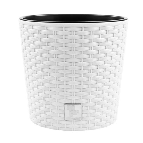 Pot de fleurs Rato Round avec insert 15L blanc Prosperplast DRTUS300L