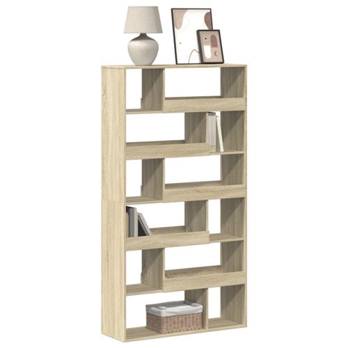Non Communiqué Marron Bibliothèque Chêne Sonoma 100X33x187,5 Cm Bois D Ingénierie