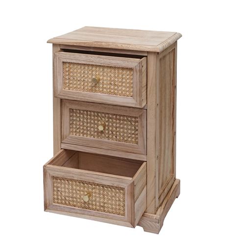 Mendler Commode Hwc-K87 Bois Rotin 63X40x28cm Couleur Naturelle - Image 3