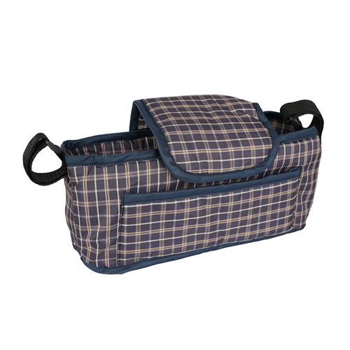 Comparer les prix de Sac Caddy pour Poussette pour Animaux de Compagnie Tartan Bleu
