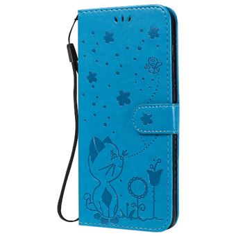 Flip Étui Pour FOXDOCK Samsung Galaxy A70 Couverture En Cuir PU Premium Durable Léger Avec Conception De Fente Pour Carte Slim Fit Bleu - 1