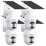 ANRAN caméra de Surveillance extérieure sans Fil Solaire 360 degrés sans surveillance d’angle mort-Q3- 4pieces
