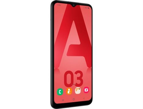 Samsung Galaxy A03 - 4G smartphone - double SIM - RAM 4 Go / Mémoire interne 64 Go - microSD slot - Écran LCD - 6.5 - 1600 x 720 pixels - 2x caméras arrière 48 MP, 2 MP - front camera 5 MP - noir