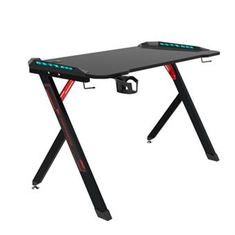 Bureau Gaming Premium Balder-120 Illuminated Black Red 113 X 60 X 75 Cm