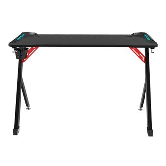 Bureau Gaming Premium Balder-120 Illuminated Black Red 113 X 60 X 75 Cm