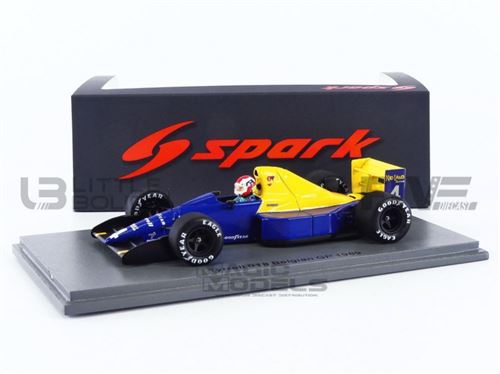 Voiture Miniature de Collection SPARK 1-43 - TYRRELL 018 - GP Belgique 1989 - Blue / Yellow - S1887