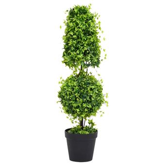 vidaXL Plante de buis artificiel avec pot Vert 100 cm - 1