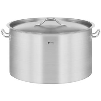 Batterie De Cuisine Induction Royal Catering Casserole Induction Fond Rapporté Sandwich Triple (17 L, 28 Cm, Avec Couvercle Faitout Induction