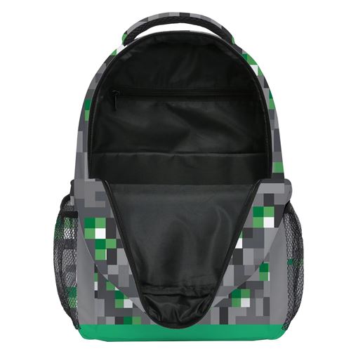 Sac à Dos Minecraft TNT Pour Enfant - Vert, Licence Officielle, Poche Pour Ordinateur, Format A4