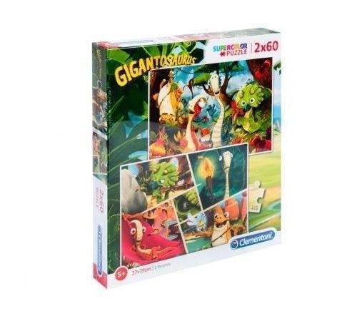 CLEMENTONI - 21614 - SuperColor 2x60 pieces - Gigantosaurus