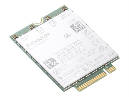 Fibocom L860-GL-16 - Modem cellulaire sans fil - 4G LTE - M.2 Card - pour ThinkPad P16s Gen 1 21BT, 21BU, 21CK, 21CL; T16 Gen 1 21BV, 21BW, 21CH, 21CJ